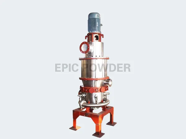 Verticale wervelbedstraalmolen